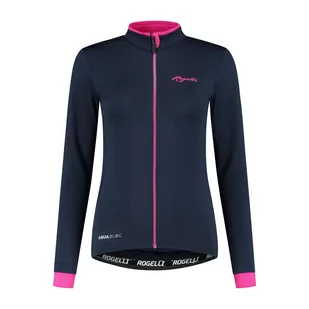 Koszulka rowerowa damska Rogelli ESSENTIAL z długim rękawem, ocieplana - Bluzy na rower - miniaturka - grafika 1