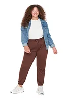 Spodnie damskie - Trendyol Damskie spodnie dresowe TBBAW23AJ0003/Kahverengi, brązowe, XL, Brązowy, XL - miniaturka - grafika 1