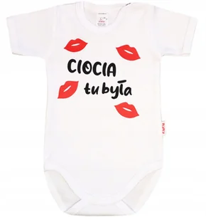 BODY KR NAPIS nadruk CIOCIA TU BYŁA r 62 KLEKLE - Body dla niemowląt - miniaturka - grafika 1