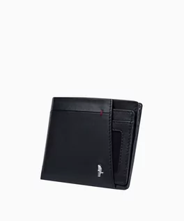 Portfele - PUCCINI Czarny skórzany portfel męski z etui na karty - grafika 1