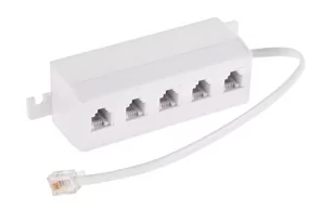 Rozgałęźnik przyłącze telefoniczne 5x Gniazdo 6P4C - Wtyczki i adaptery - miniaturka - grafika 1