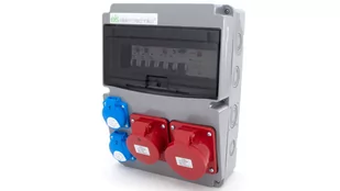 ELS elektrotechnika Rozdzielnica budowlana 32A/5P + 16A/5P + 2*GS 230V + zabezpieczenia + różnicówka, 11NO22C11C1F 11NO22C11C1F - Rozdzielnie elektryczne - miniaturka - grafika 1