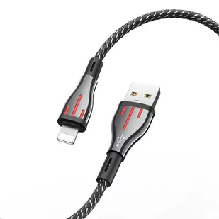 Borofone Highway - kabel połączeniowy USB do Lightning 1.2 m (czarny/szary) - Kable USB - miniaturka - grafika 1