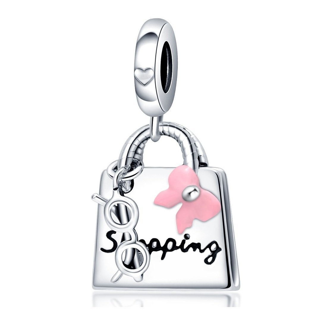 Zawieszka Srebro 925 Charms Koralik Torebka Okulary