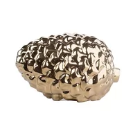 Ozdoby bożonarodzeniowe - Lumarko Szyszka Dekoracyjna Porcelanowa Zielona 15x11x9 Cm - miniaturka - grafika 1