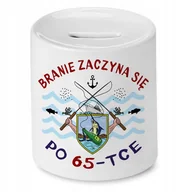 Skarbonki - Skarbonka na Urodziny 65 65te 65-te na Prezent z Nadrukiem ze Zdjęciem + Opakowanie na prezent (wzór 02) - miniaturka - grafika 1