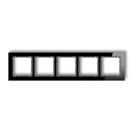 Klawisze i ramki - Pięciokrotna ramka czarna/grafit z efektem szkła 12-11-DRS-5 DECO KARLIK - miniaturka - grafika 1