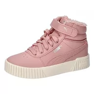 Buty dla dziewczynek - PUMA Carina 2.0 Mid WTR Ps sneakersy dziewczęce, Future Pink PUMA Silver Alpine Snow, 34 EU - miniaturka - grafika 1