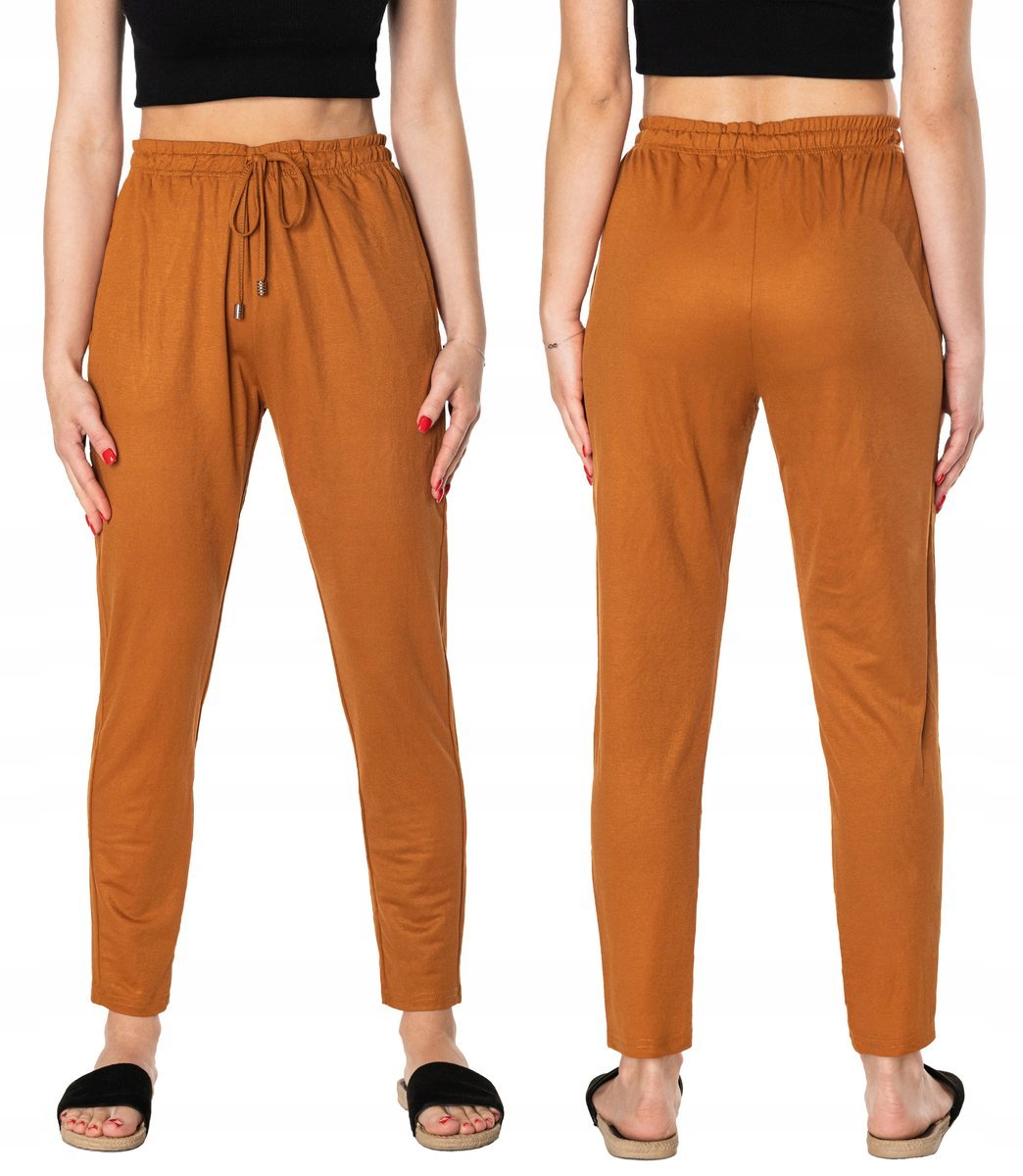 Cienkie Spodnie Damskie Bawełniane Lato 46170-3 XL