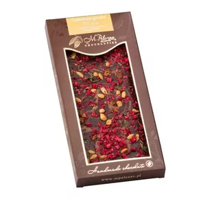 M.PELCZAR CHOCOLATIER Gorzka czekolada z miodem malinami i słonecznikiem 5902768996722 - Czekolada - miniaturka - grafika 2