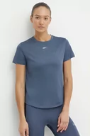 Koszulki sportowe damskie - Reebok t-shirt do biegania kolor niebieski 100076059 - miniaturka - grafika 1