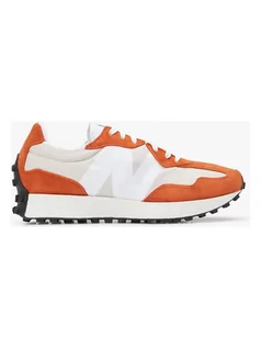 Trampki damskie - New Balance Skórzane sneakersy "327" w kolorze biało-pomarańczowym - grafika 1