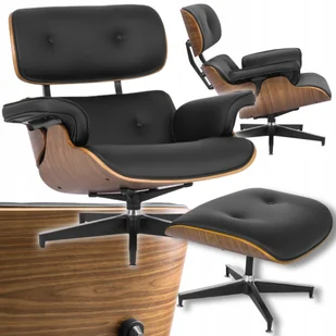 Fotel Wypoczynkowy Gabinetowy z Podnóżkiem Nowoczesny Loft Stylowy Palermo - Fotele - miniaturka - grafika 1