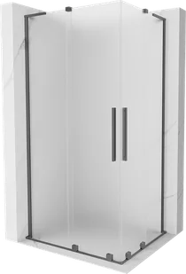 Mexen Velar L Duo kabina prysznicowa rozsuwana 100x90 cm, szron, gun metal - 871-100-090-02-33-95 - Kabiny prysznicowe - miniaturka - grafika 1