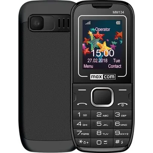 Maxcom MM134 Dual Sim Czarny - Telefony komórkowe - miniaturka - grafika 1