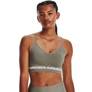 Bielizna sportowa damska - Biustonosz treningowy Under Armour UA Seamless Low Long Bra - oliwkowy - UNDER ARMOUR - grafika 1