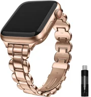 Akcesoria do smartwatchy - BRANSOLETA DO ZEGARKA APPLE WATCH 2/3/4/5/6/7/8/9/SE 38/40/41 RÓŻOWE ZŁOTO - miniaturka - grafika 1