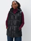 Kamizelki damskie - Mohito - Pikowana czarna kamizelka - czarny - miniaturka - grafika 1