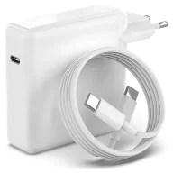 Ładowarki do telefonów - Ładowarka Zasilacz do Apple MacBook Alogy Universal Charger Kabel 2m USB-C do USB-C Szybkie ładowanie PowerDelivery PD 96W Biały - miniaturka - grafika 1