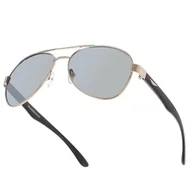 Okulary przeciwsłoneczne - Pilotki Polaryzacyjne okulary aviator Lustrzanki srebrno czarne POL-65C - miniaturka - grafika 1
