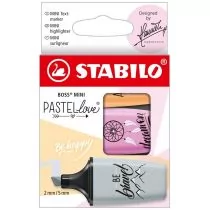 Zakreślacz STABILO BOSS MINI Pastellove 3 kolory etui 07/03-59 - Przybory szkolne - miniaturka - grafika 1