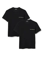 Koszulki męskie - Emporio Armani T-shirt męski, 2-pak, czarny/czarny, S - miniaturka - grafika 1