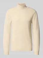 Swetry męskie - Sweter z dzianiny z golfem - miniaturka - grafika 1