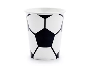 Party Deco Kubeczki urodzinowe Piłka Nożna - 220 ml - 6 szt. KPP72 - Urodziny dziecka - miniaturka - grafika 1