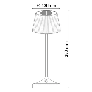 Näve Lampa stołowa solarna LED Emmi CCT ładowana, biała - Lampy stojące - miniaturka - grafika 3