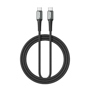 BWOO kabel Pleciony USB-C - USB-C 2m 60W, czarny - Kable USB - miniaturka - grafika 1