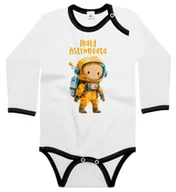 Body dla niemowląt - Body dziecięce Mały Astronauta W Żółtym Skafandrze Kosmonauta Kosmos 62/68 - miniaturka - grafika 1