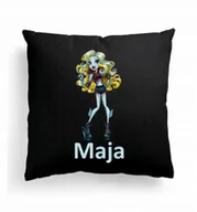 Poduszki dekoracyjne - Foto Poduszka Czarna Monster High Lalki Prezent #5 - miniaturka - grafika 1