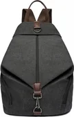 Plecaki - Accessorize Me Czarny Plecak Damski Miejski Canvas Havani - miniaturka - grafika 1