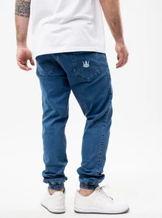 Spodnie Jeansowe Jogger Jasne Niebieskie Jigga Wear Crown XL - Spodnie męskie - miniaturka - grafika 1