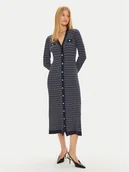 Sukienki - Tommy Hilfiger Sukienka dzianinowa WW0WW43083 Granatowy Regular Fit - miniaturka - grafika 1