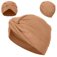 Czapki damskie - TURBAN DAMSKI BAWEŁNIANY GOTOWA CZAPKA NA GŁOWĘ BAWEŁNA TURBANY KOLORY - CZAP-TUR-8 - miniaturka - grafika 1