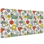 Podkładki na biurko - Mata z nadrukiem na biurko Kontury Owoców 100x50 cm, Dywanomat - miniaturka - grafika 1
