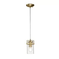 Lampy sufitowe - Brinley lampa wisząca mosiądz KL-BRINLEY-MP-BB Kichler - miniaturka - grafika 1
