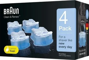 Wkład czyszczący BRAUN do golarki 4 pack - Akcesoria i części AGD - miniaturka - grafika 1