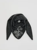 Czapki damskie - Reserved - Szal z wełną - ciemnoszary - miniaturka - grafika 1