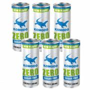 Napoje energetyczne i izotoniczne - Komodo Napój energetyczny bez cukru Zero Sugar free Zestaw 6 x 250 ml - miniaturka - grafika 1