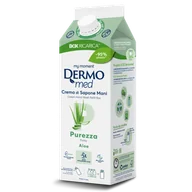 Mydła - Dermomed Purezza Aloe 900ml zapas, mydło w płynie z aloesem, łagodzące i nawilżające - miniaturka - grafika 1