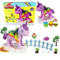 Prace ręczne dla dzieci - CIASTOLINA MASA PLASTYCZNA ZESTAW KREATYWNY CIASTO MAKARON JEDNOROŻEC GLINA - miniaturka - grafika 1