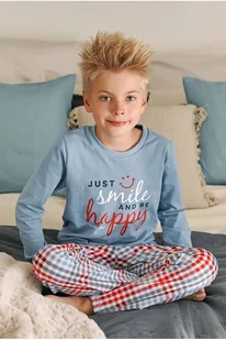 Piżama chłopięca Flow smile, niebieska 122/128 - Piżamy chłopięce - miniaturka - grafika 3