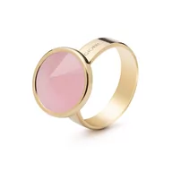 Pierścionki - Srebrny pierścionek z kwarcem, srebro 925 : Kamienie naturalne - kolor - kwarc różowy, ROZMIAR PIERŚCIONKA - 11 |UK:L | Φ16,00 MM, Srebro - kolor po.. - miniaturka - grafika 1