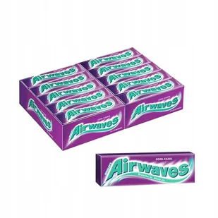 ﻿1x 14g AIRWAVES Cool Cassis 10 drażetek - Gumy do żucia, lizaki, dropsy - miniaturka - grafika 1