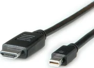 Kable komputerowe i do monitorów - Kabel Roline DisplayPort Mini - HDMI 2m czarny - miniaturka - grafika 1