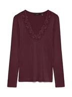 Koszulki i topy damskie - Vero Moda Koszulka w kolorze bordowym - miniaturka - grafika 1