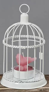 Świecznik-klatka, biały, 16 cm - Świeczniki - miniaturka - grafika 1