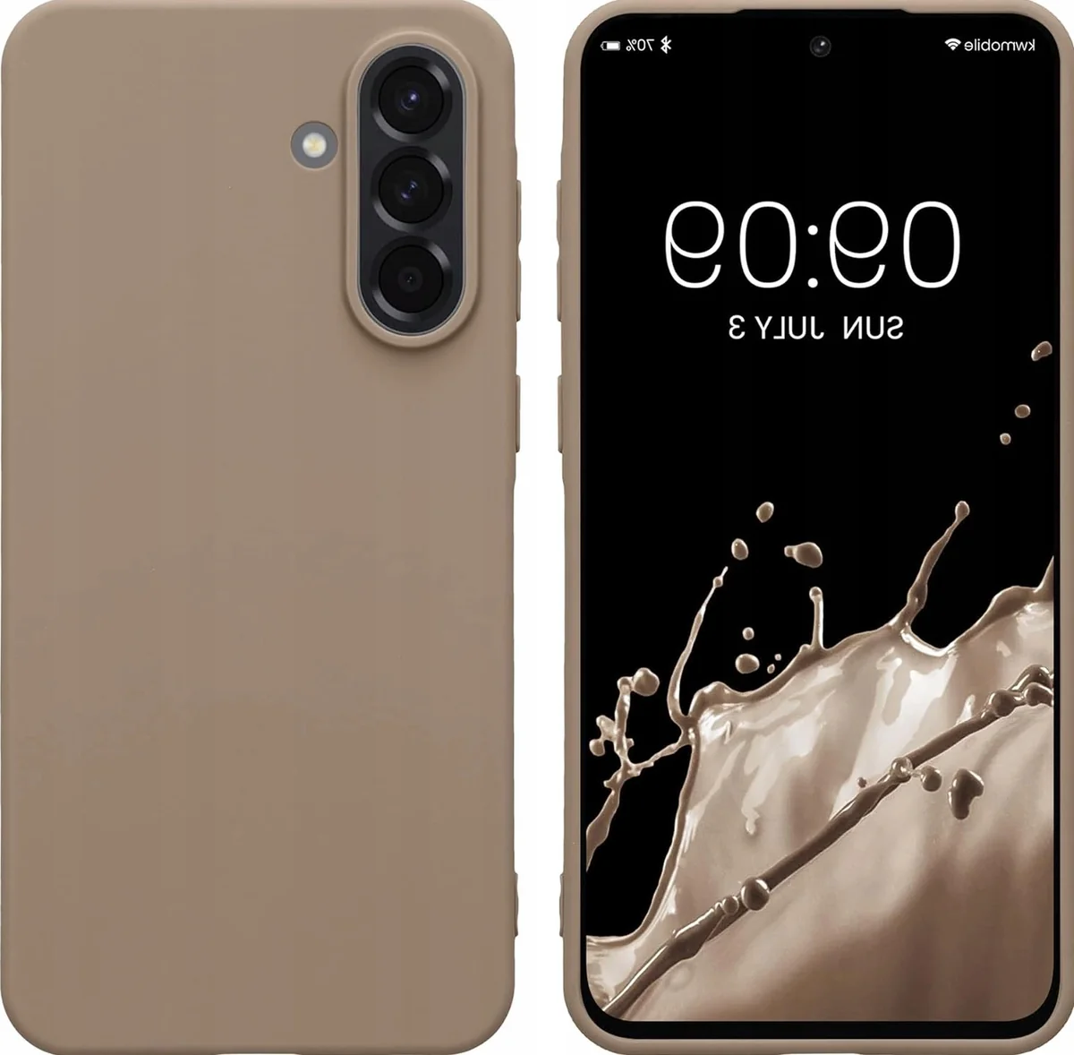 ETUI TELEFON MATOWE KREMOWE PLECKI JEDNOLITE ETUI ELASTYCZNE FUTERAŁ